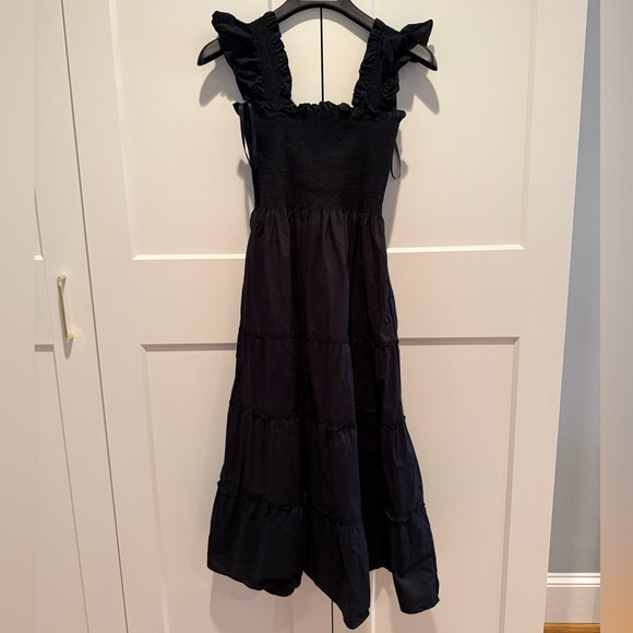 Hill House The Ellie Nap Dress Black Cotton S - Picture 6 of 8